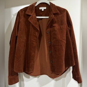 Banana Republic Brown Corduroy Cropped Shirt